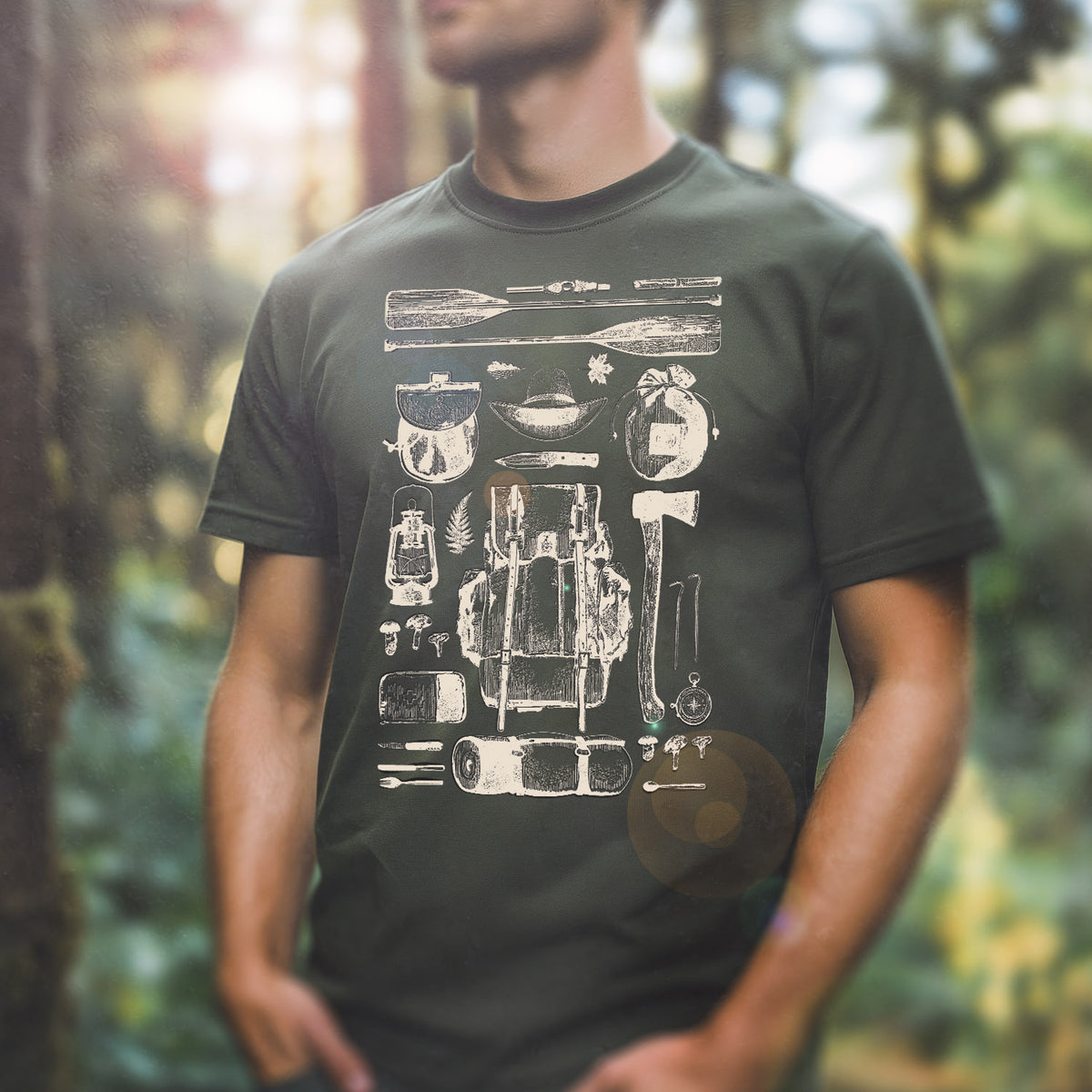 Urban Backwoods Booty Island Antiques – T-Shirt Uomo In Cotone, Stampa Fotorealistica, Taglie Forti Fino A XXXXXL