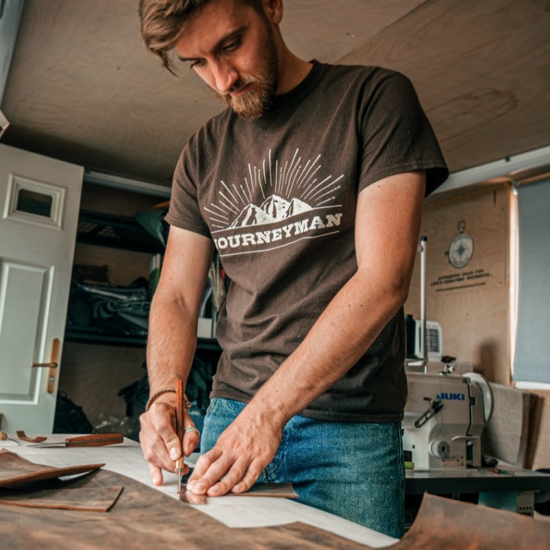 Journeyman Handcraft owner, Brian, in the workshop