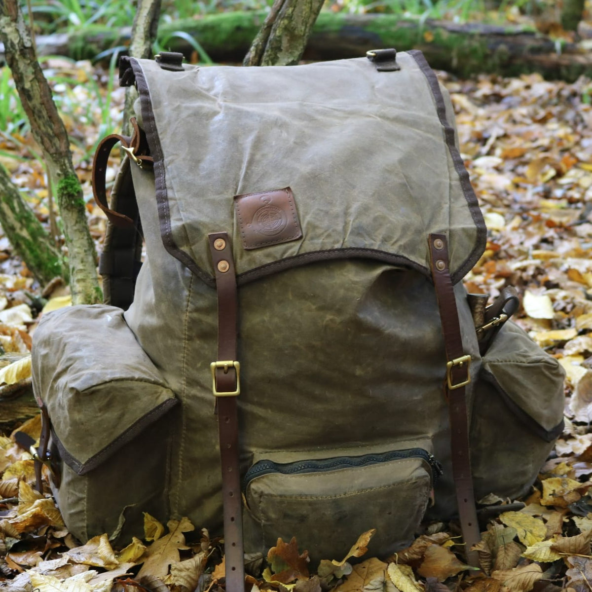 Handmade | Bushcraft Backpack | Camping Backpack| Leather | Waxed Canvas  Backpack | Camping, Hunting, Bushcraft, Travel | Personalization