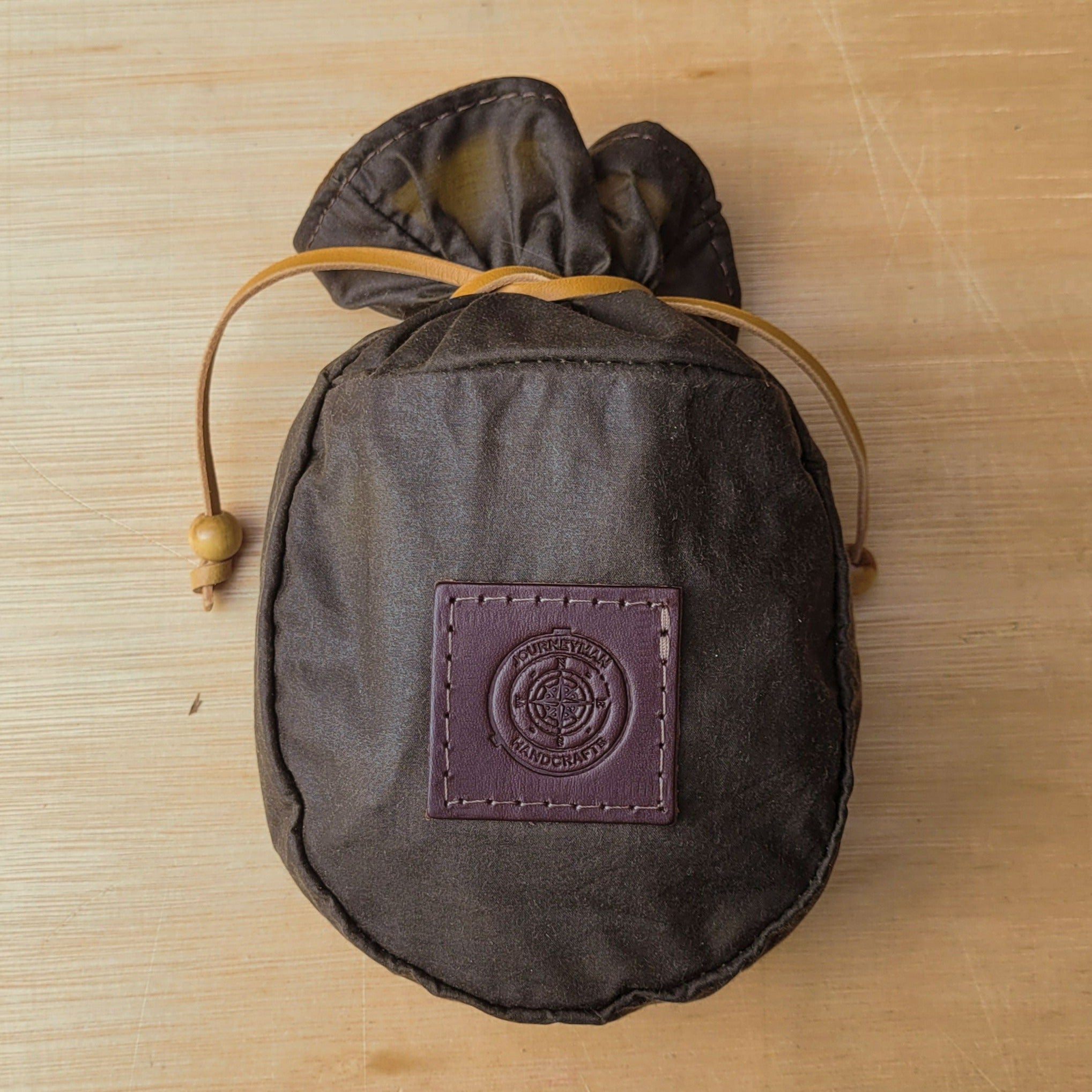 Coffee brown canvas coffee pouch
