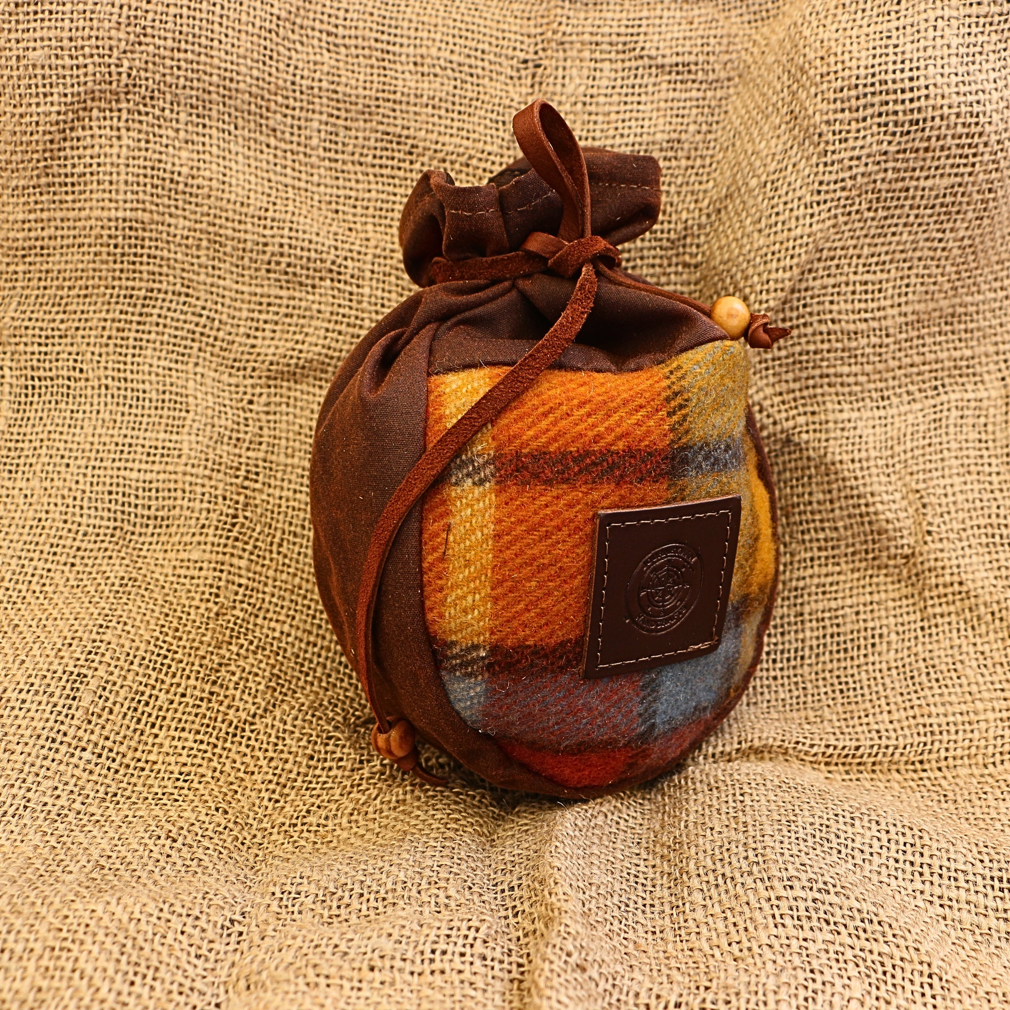 Checkered Pattern Coffee Pouch