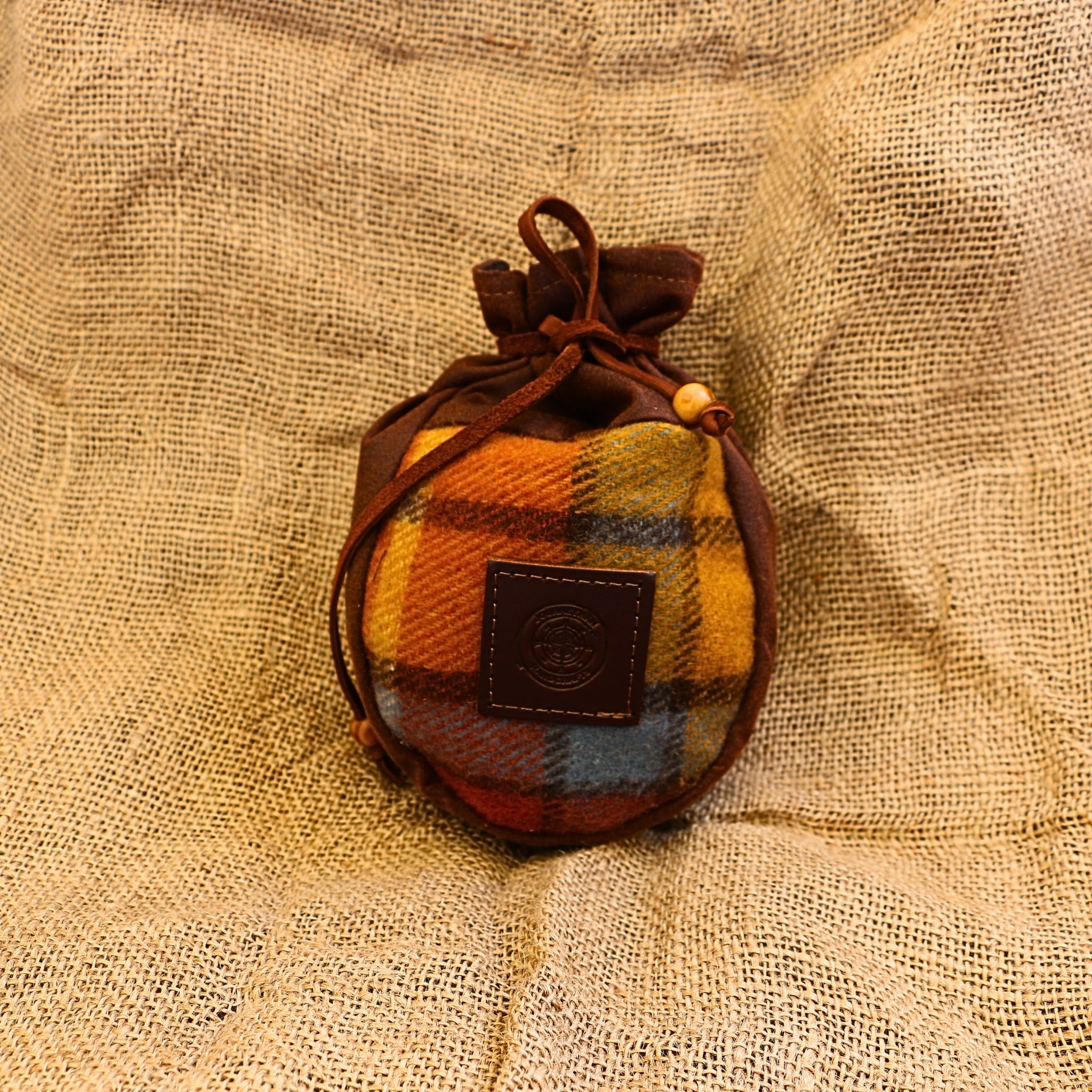 Checkered Pattern Coffee Pouch