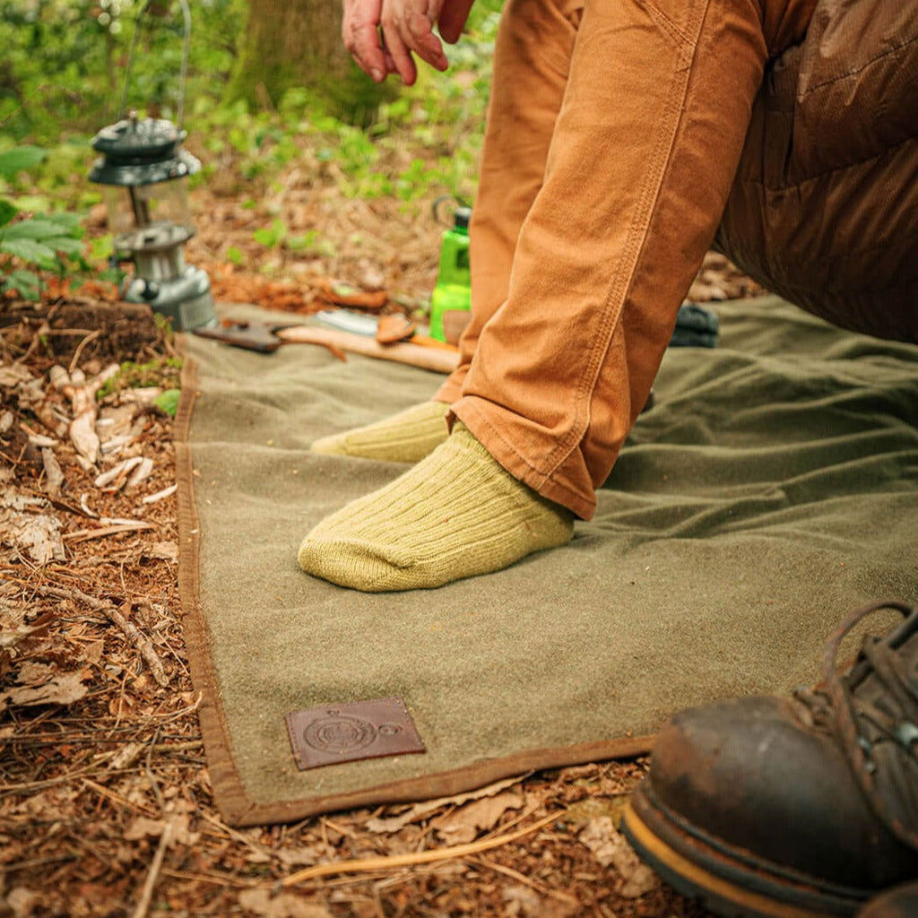 Bushcraft Blanket Wool and Wax Canvas Ground Mat - Journeyman Handcraft