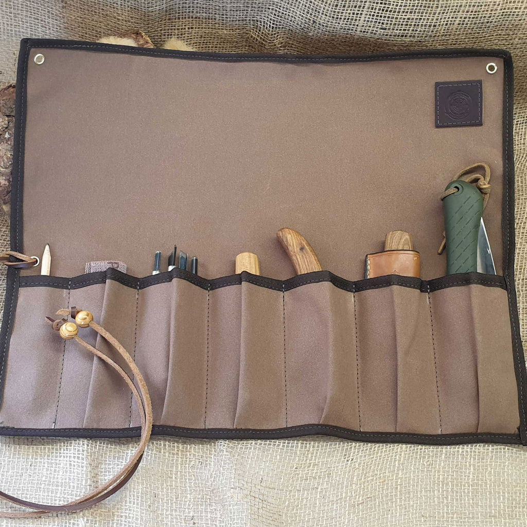 Canvas Tool Roll for Carving - Journeyman Handcraft