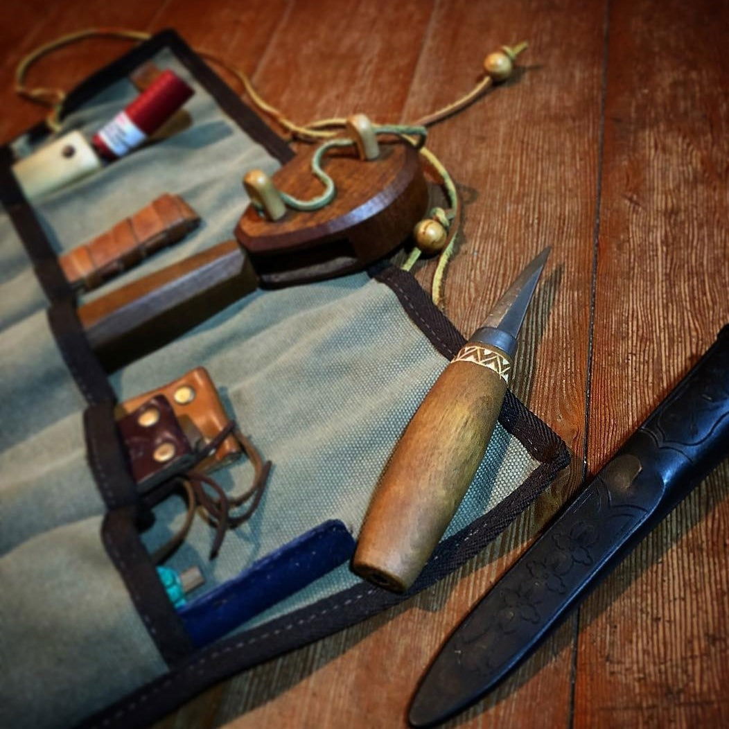 Canvas Tool Roll for Carving - Journeyman Handcraft