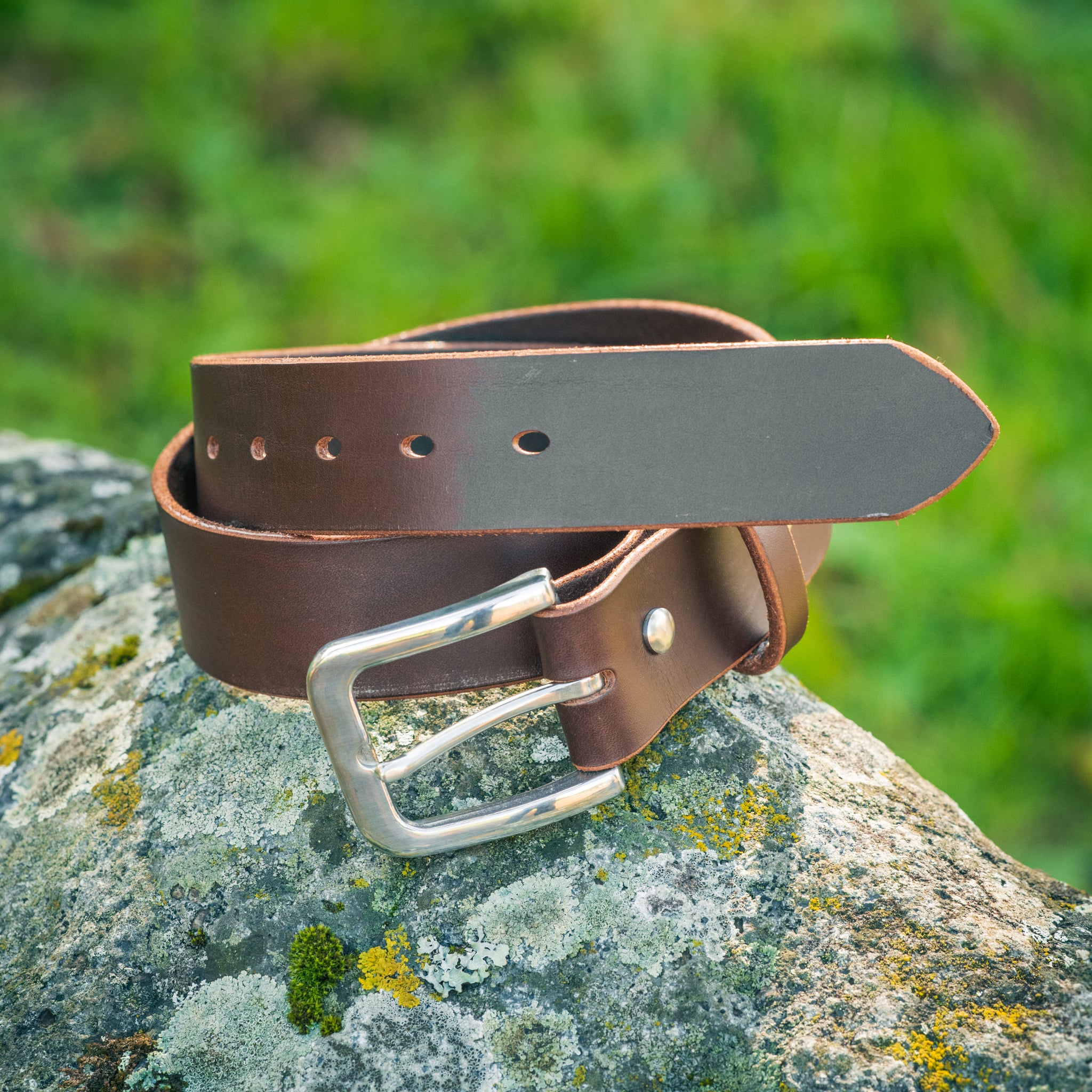 Brown  Leather Belt | Stainless Buckle