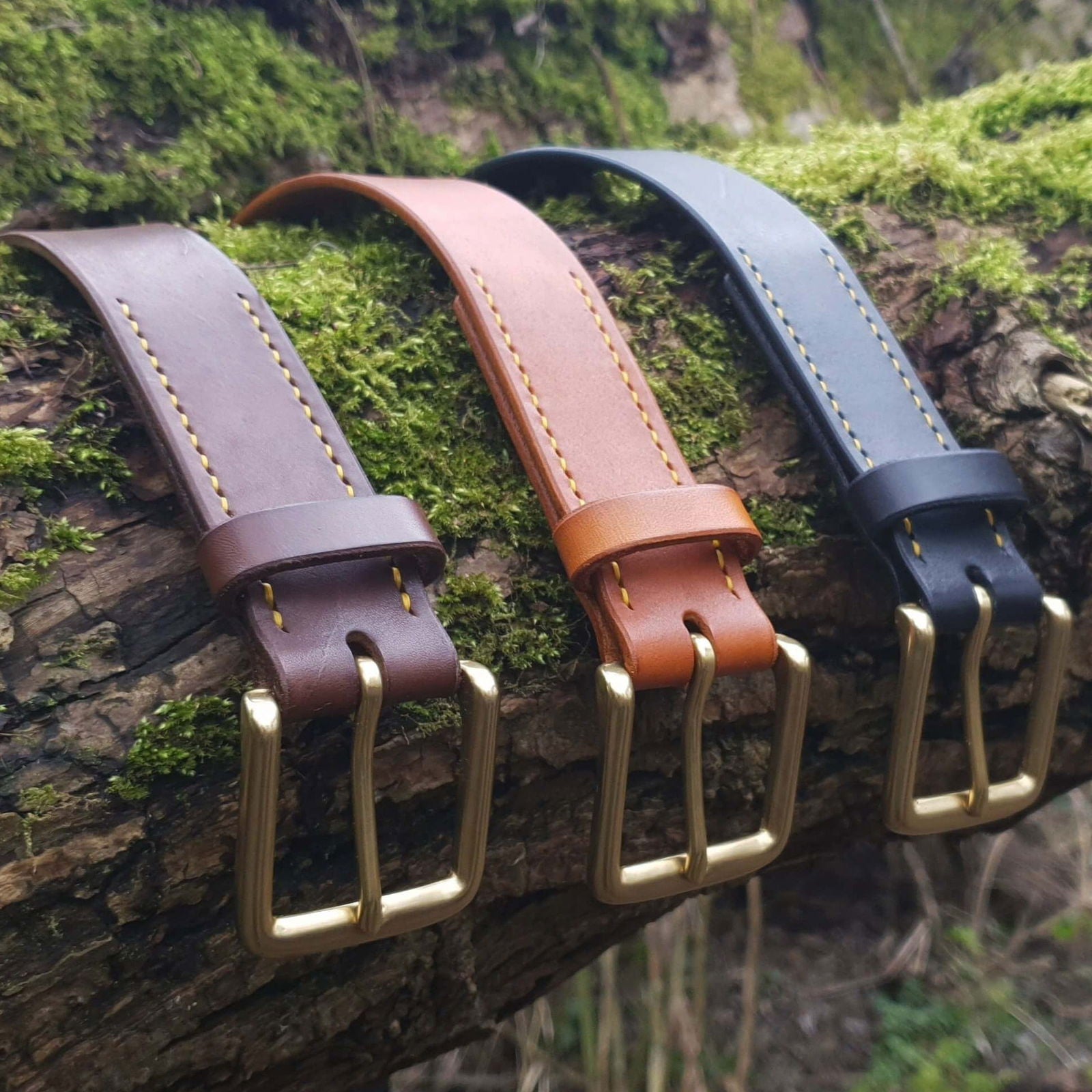 Journeyman Leather Belt with Brass Buckle - Journeyman Handcraft