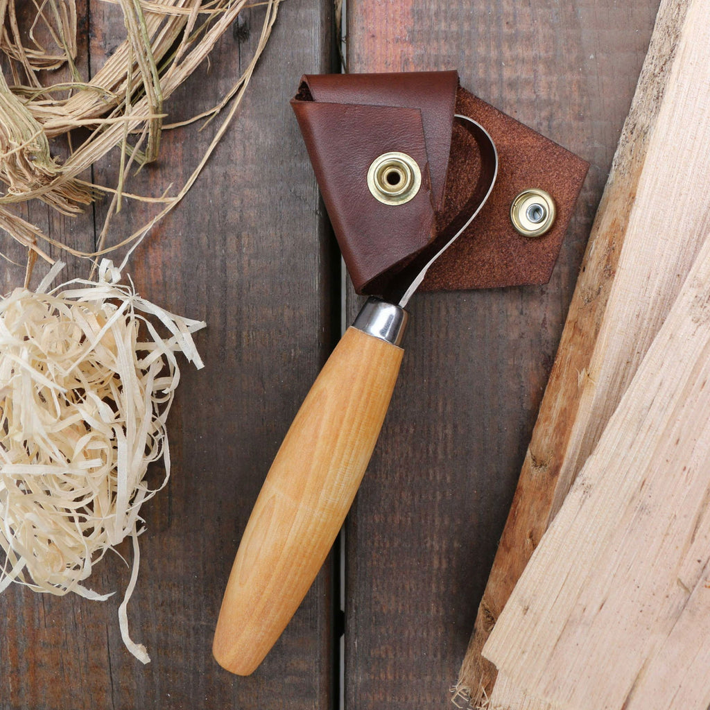 Leather Sheath Mora Crook Spoon Knife 164 - Journeyman Handcraft