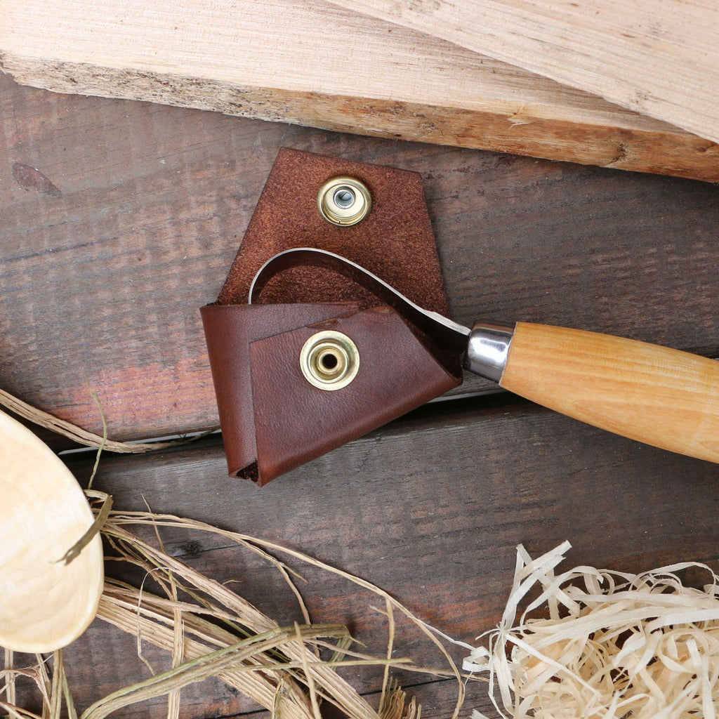 Leather Sheath Mora Crook Spoon Knife 164 - Journeyman Handcraft