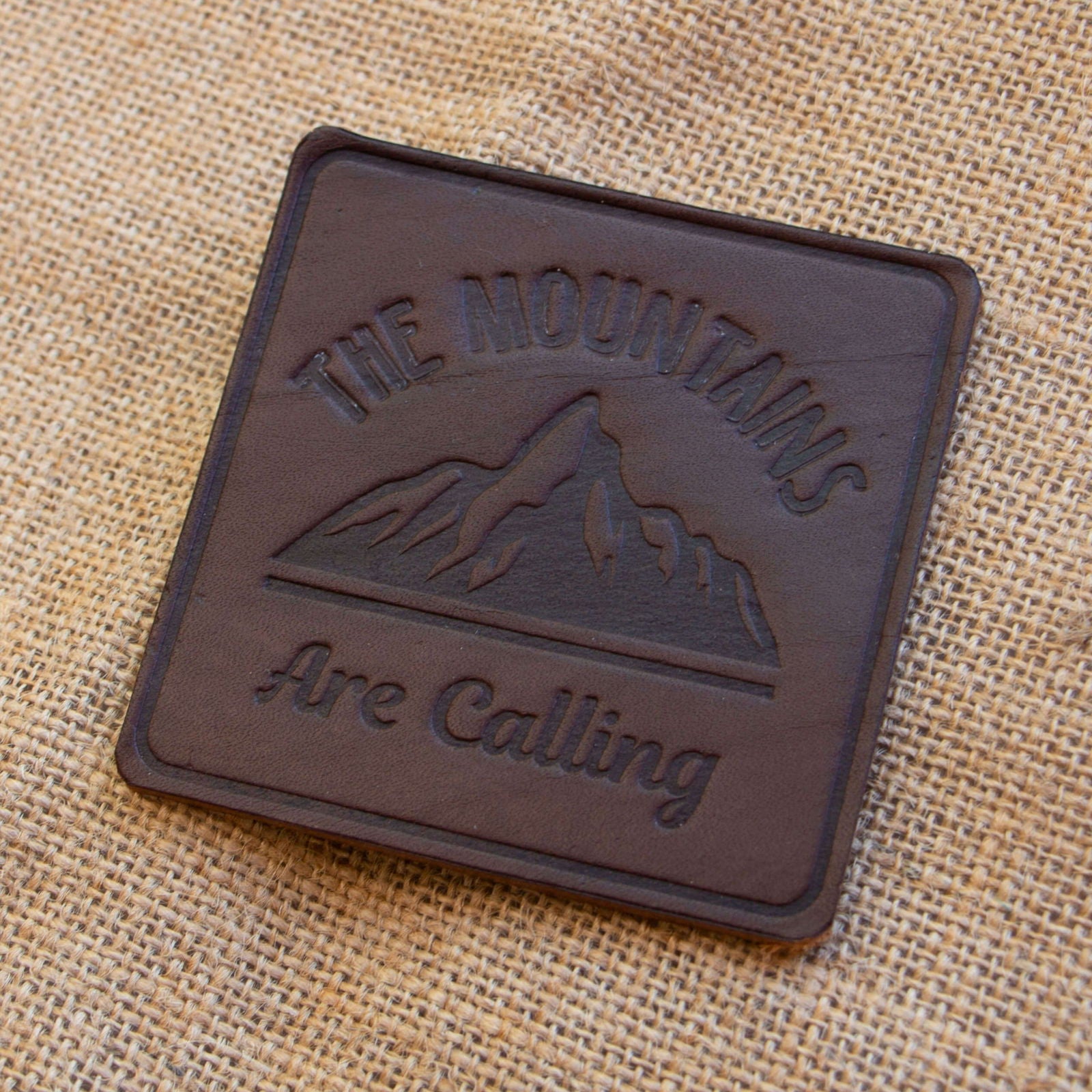 Mountains are Calling Leather Patch - Journeyman Handcraft