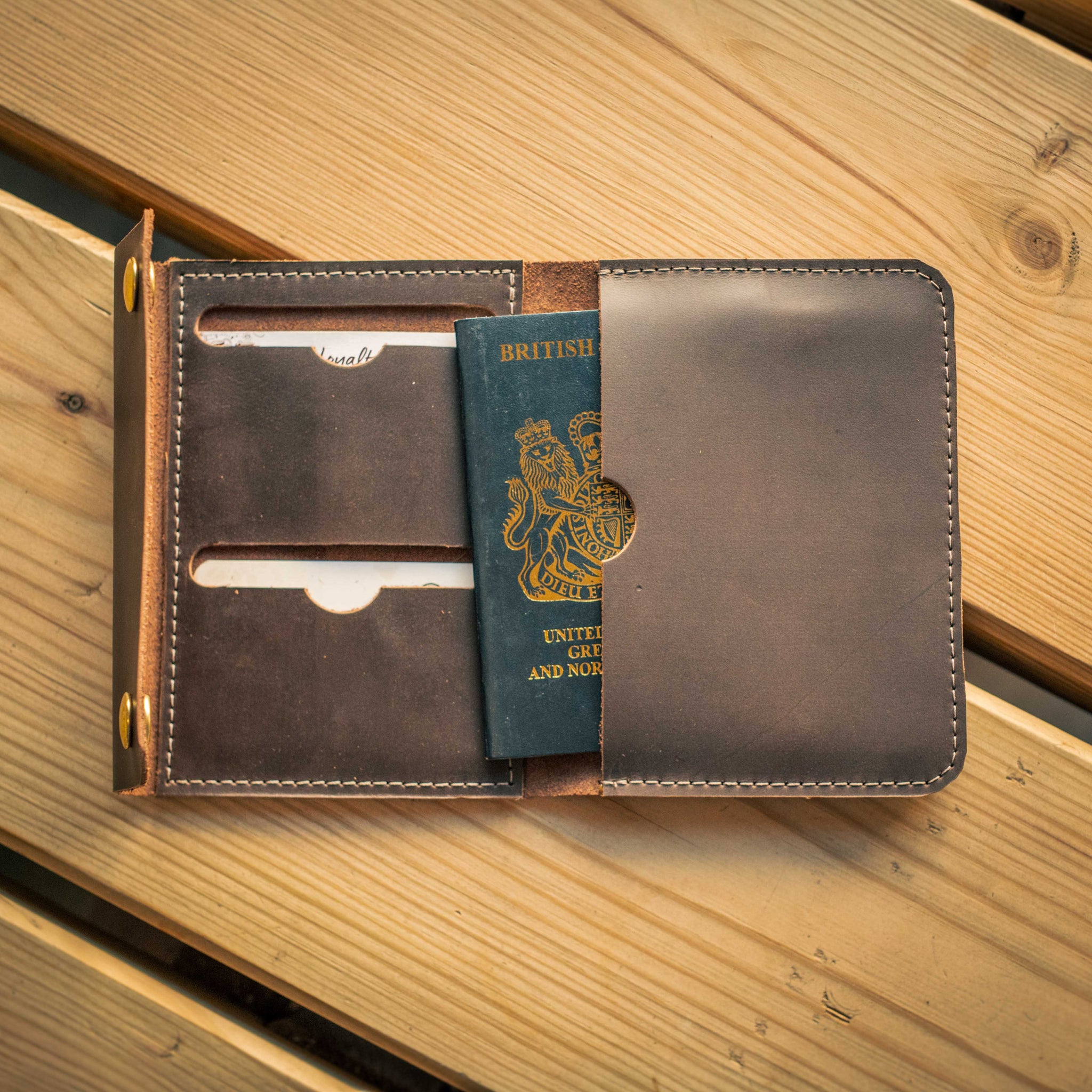 Leather Passport Travel Wallet