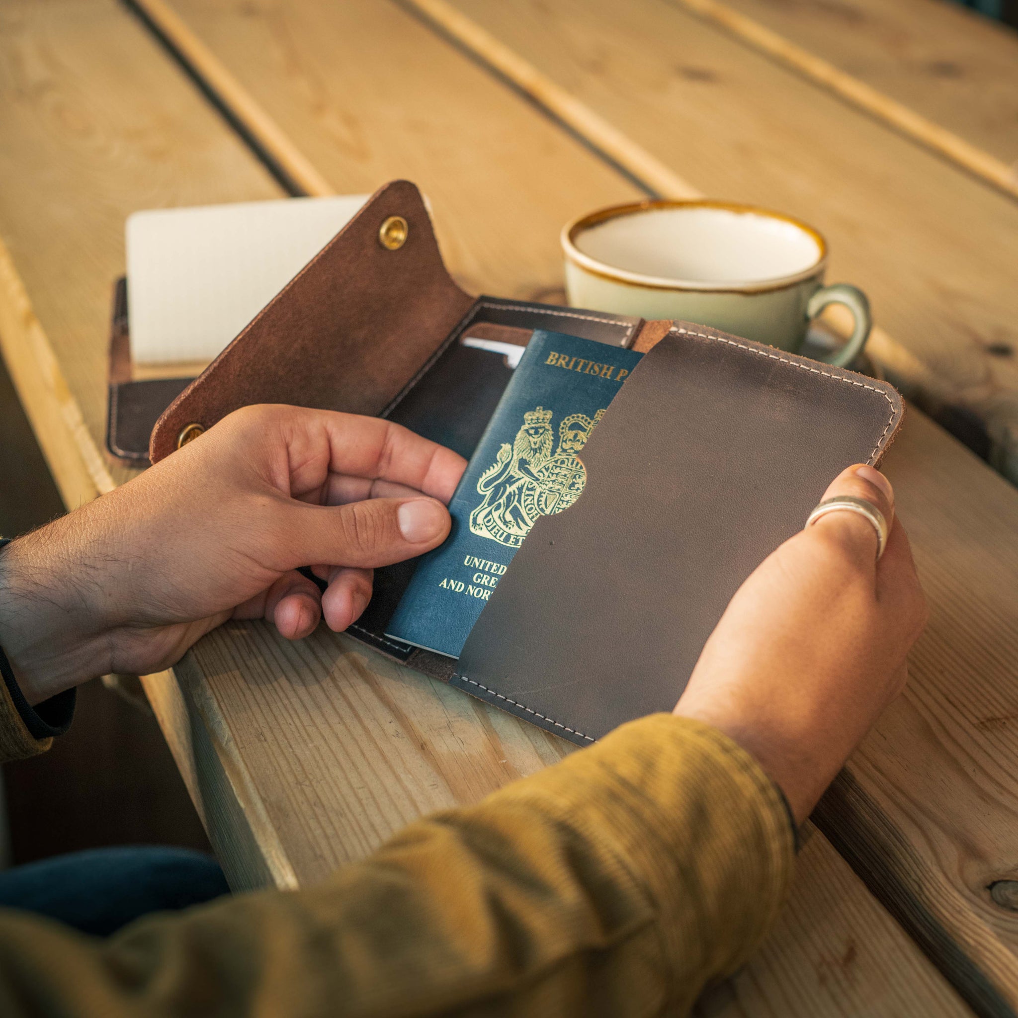 Leather Passport Travel Wallet