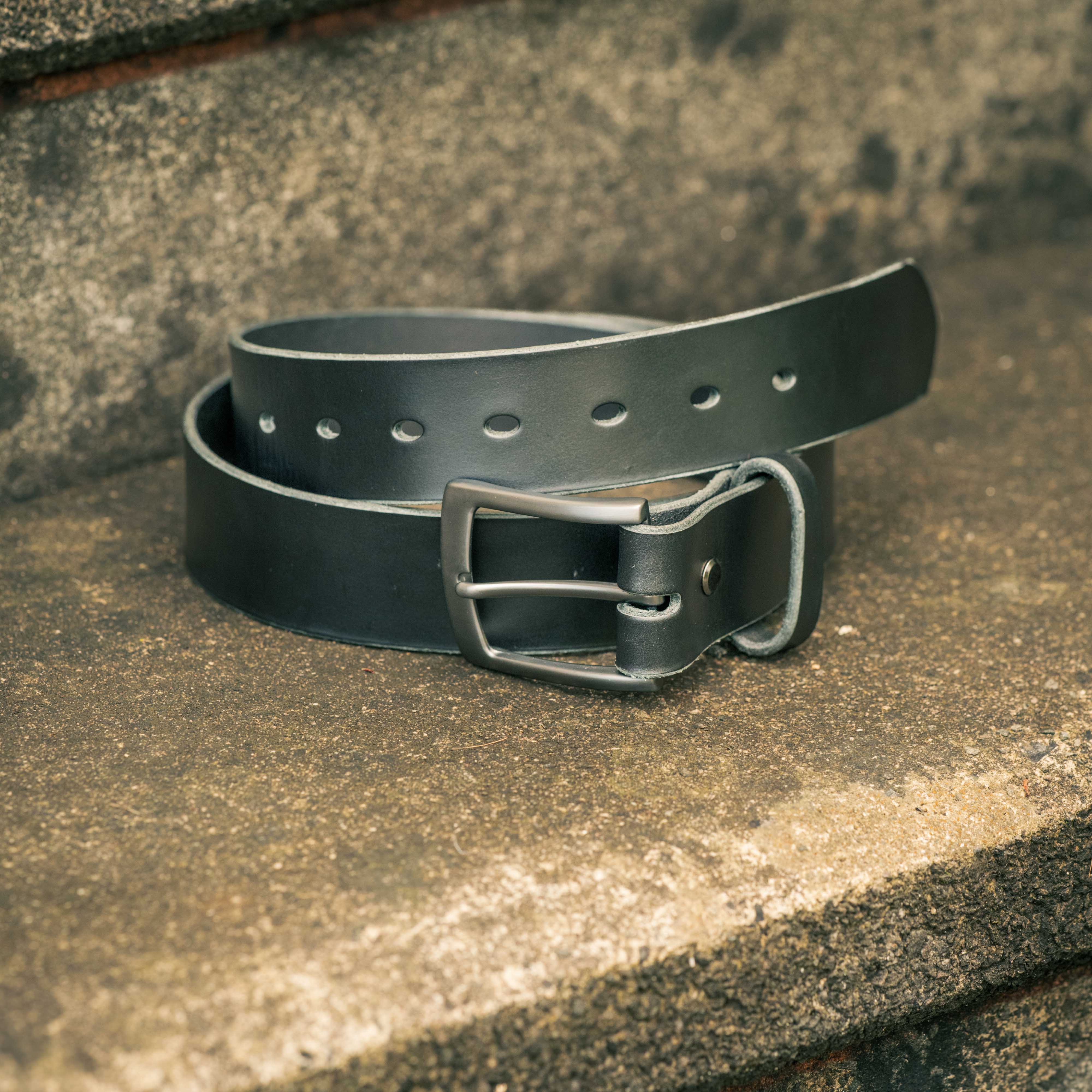 The Obsidian Belt | Gun Metal Buckle