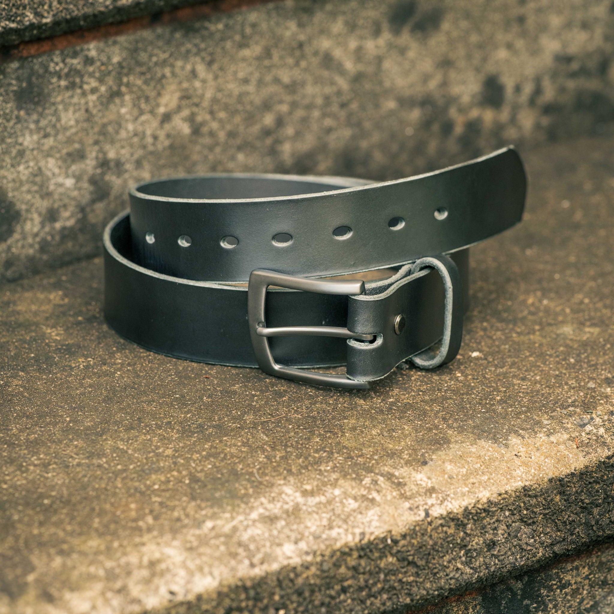 The Obsidian Belt | Gun Metal Buckle