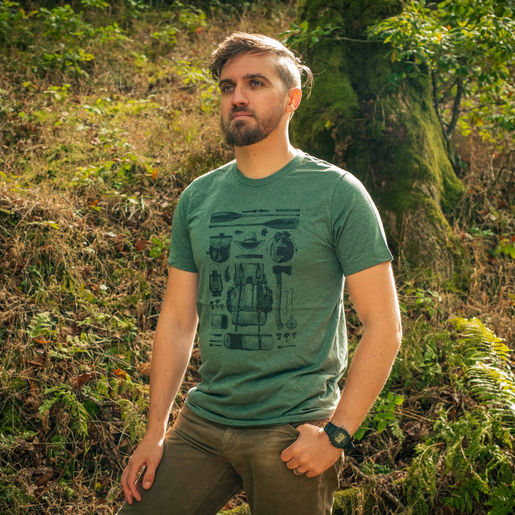 'Backwoods Basics' Dark Unisex T-shirt