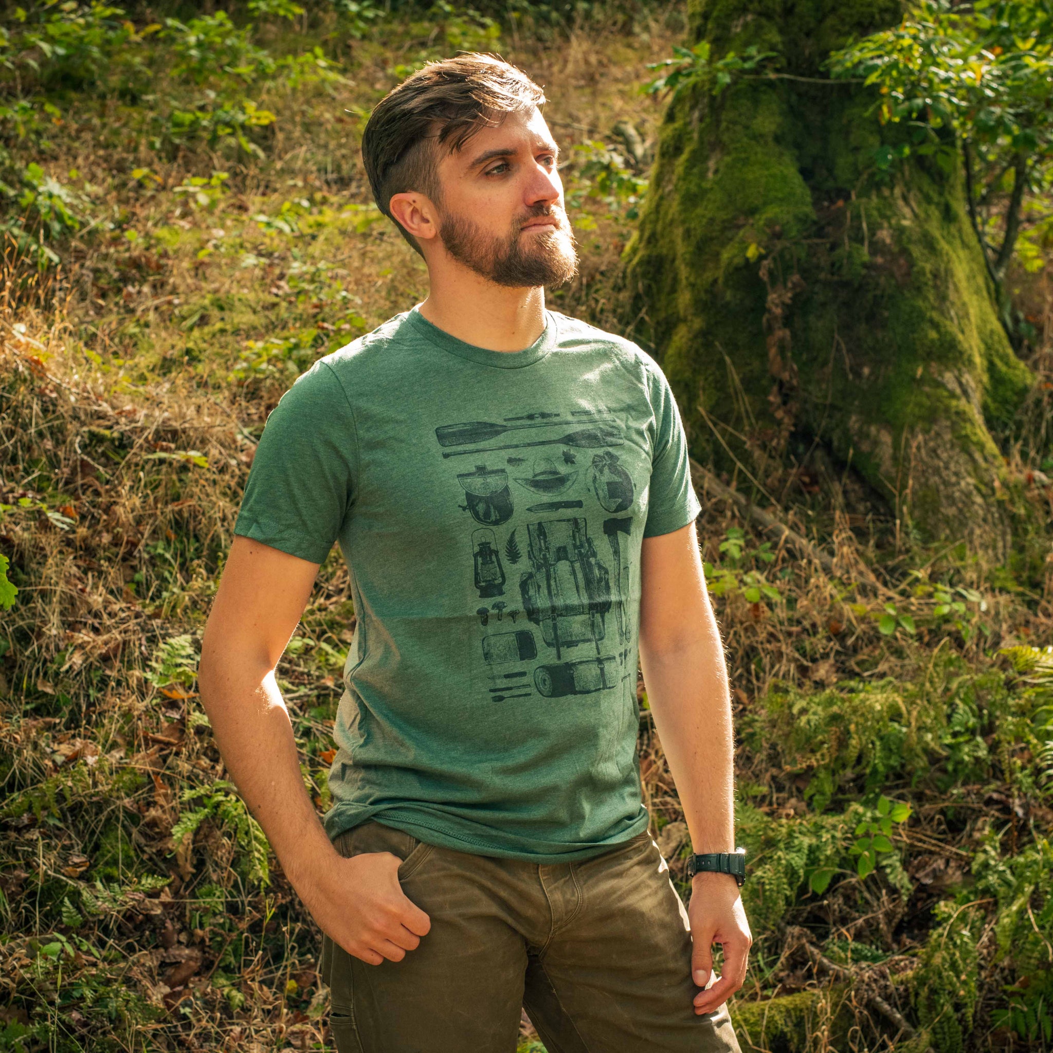 'Backwoods Basics' Dark Unisex T-shirt