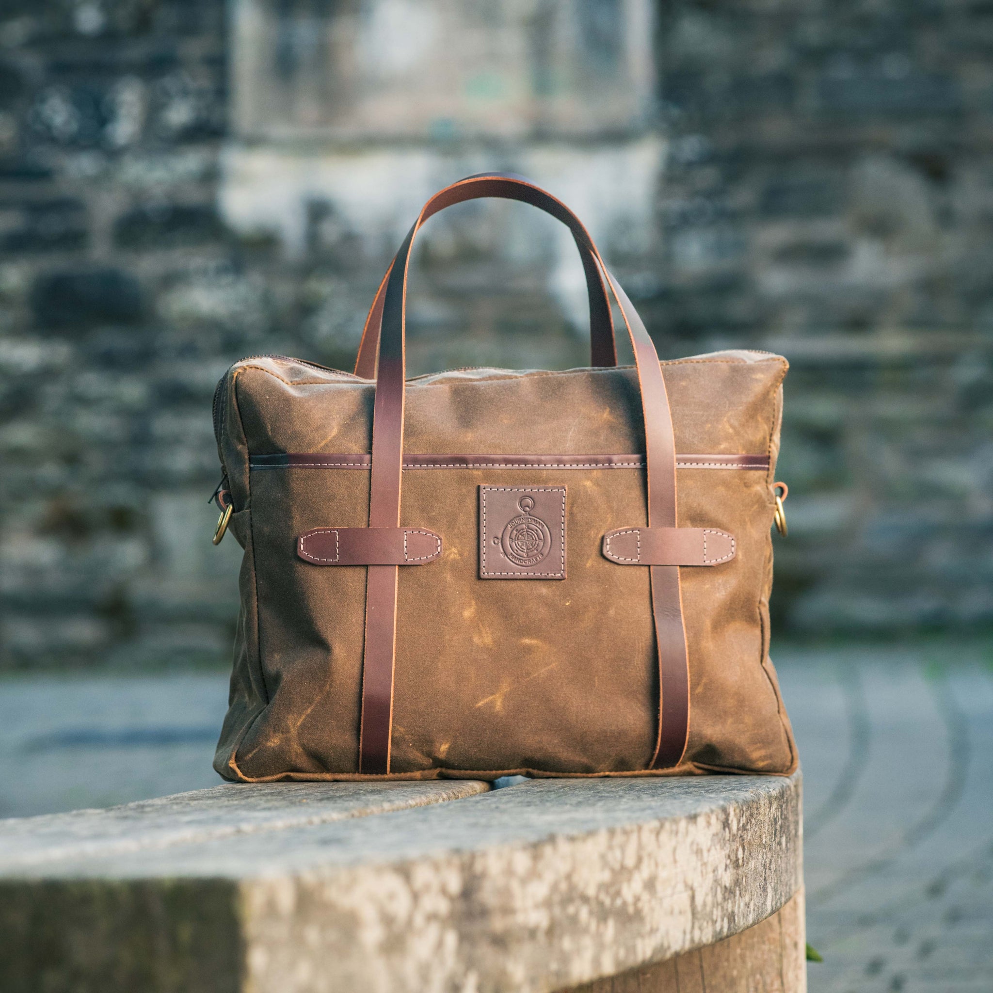 The Ashwood Wax Canvas Laptop Briefcase