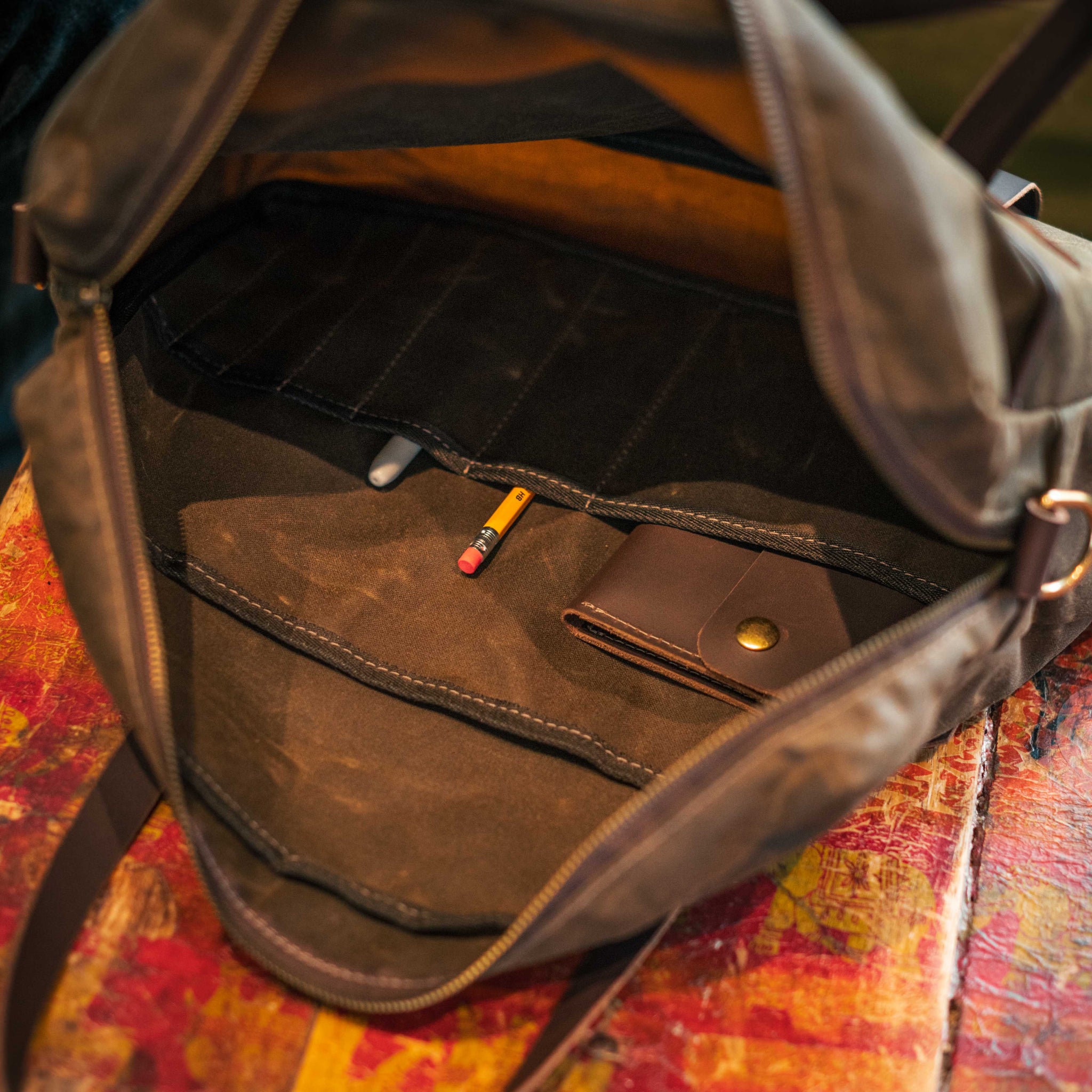 The Ashwood Wax Canvas Laptop Briefcase