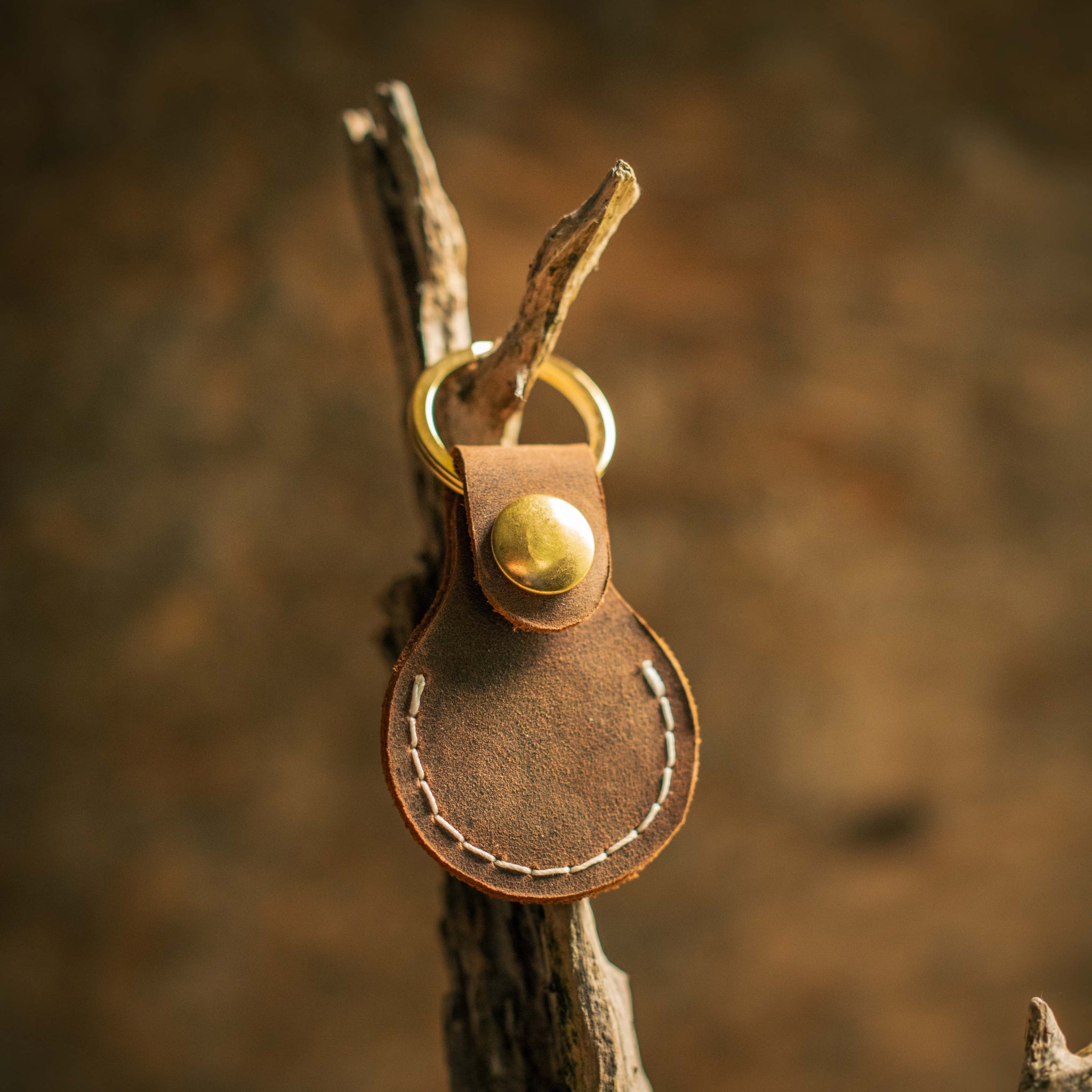 Leather Air Tag Keyring