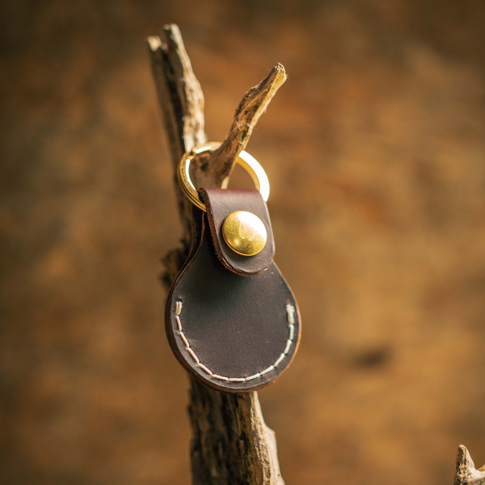 Leather Air Tag Keyring