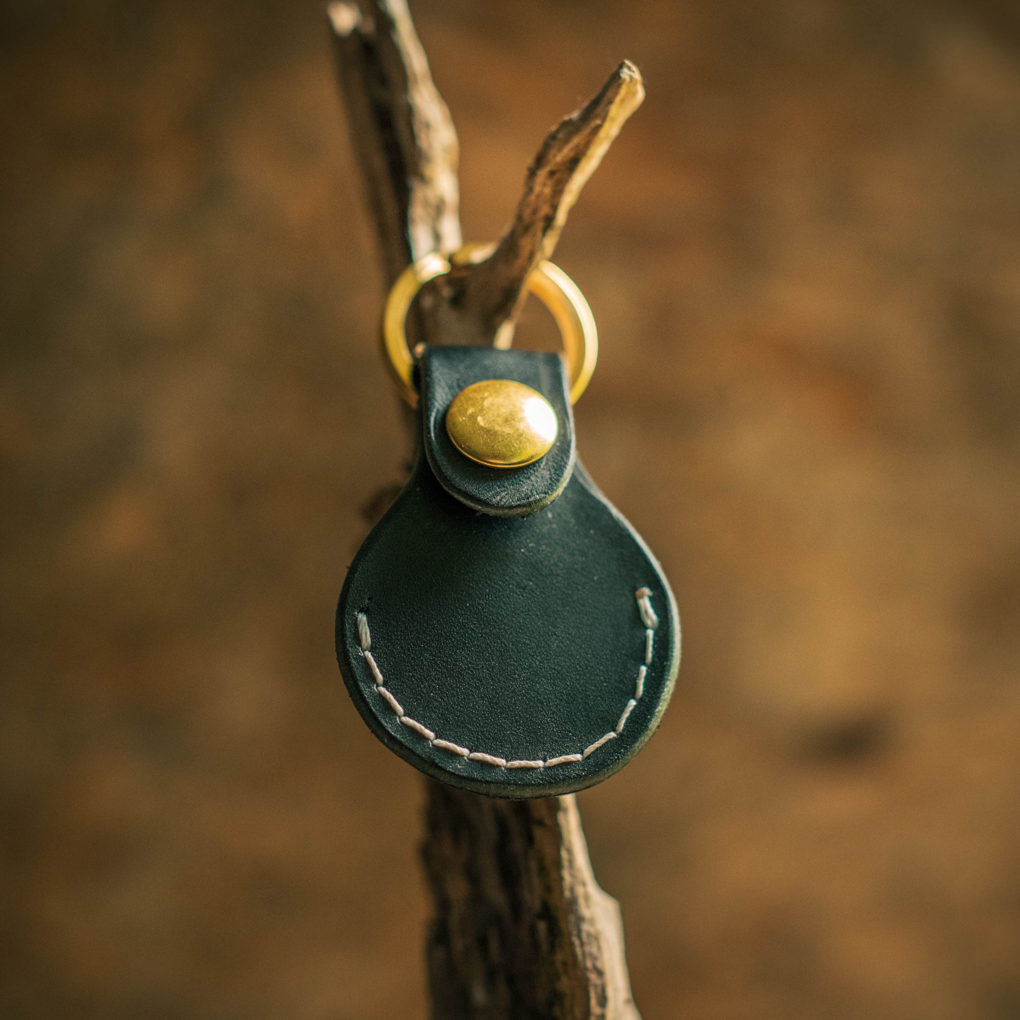 Leather Air Tag Keyring