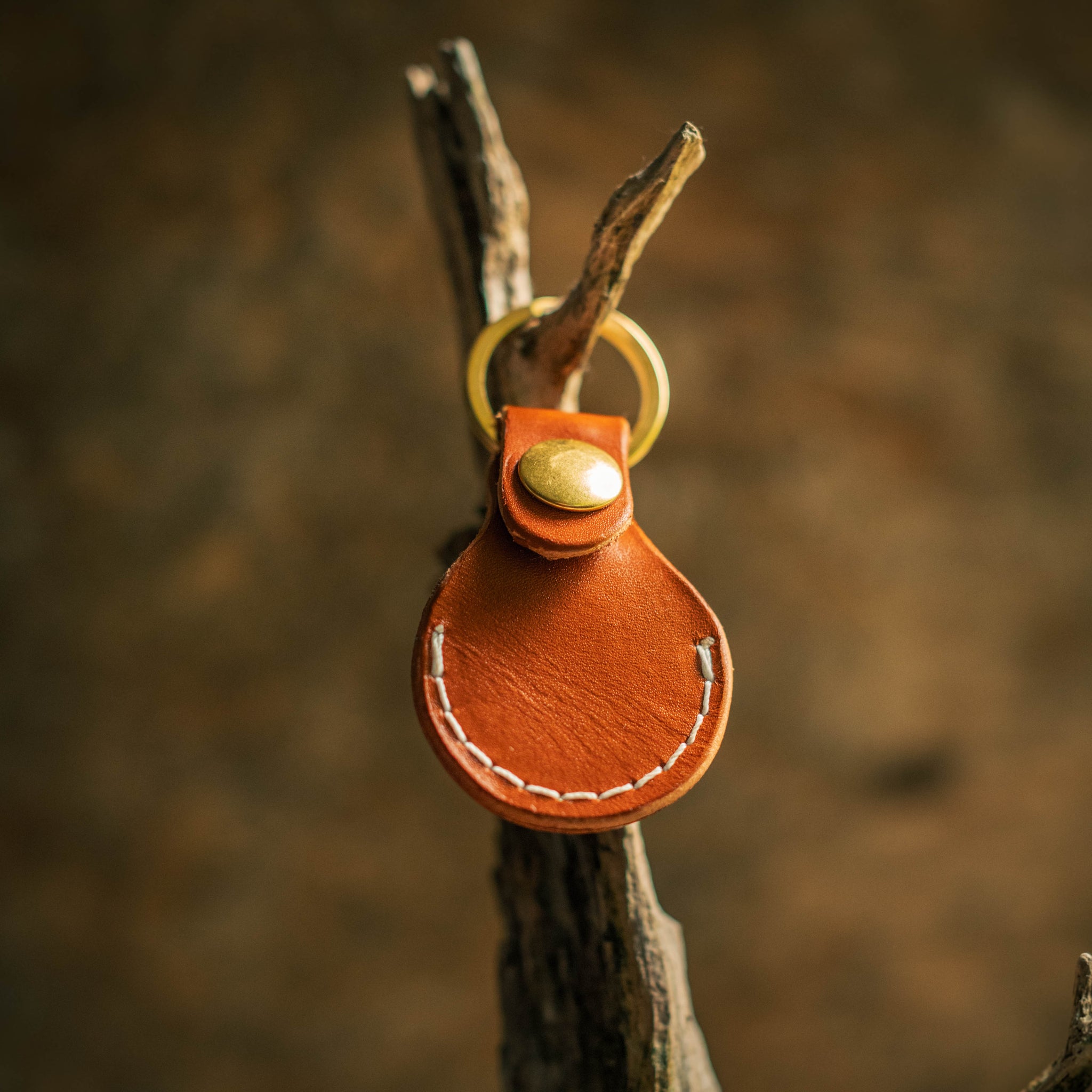 Leather Air Tag Keyring
