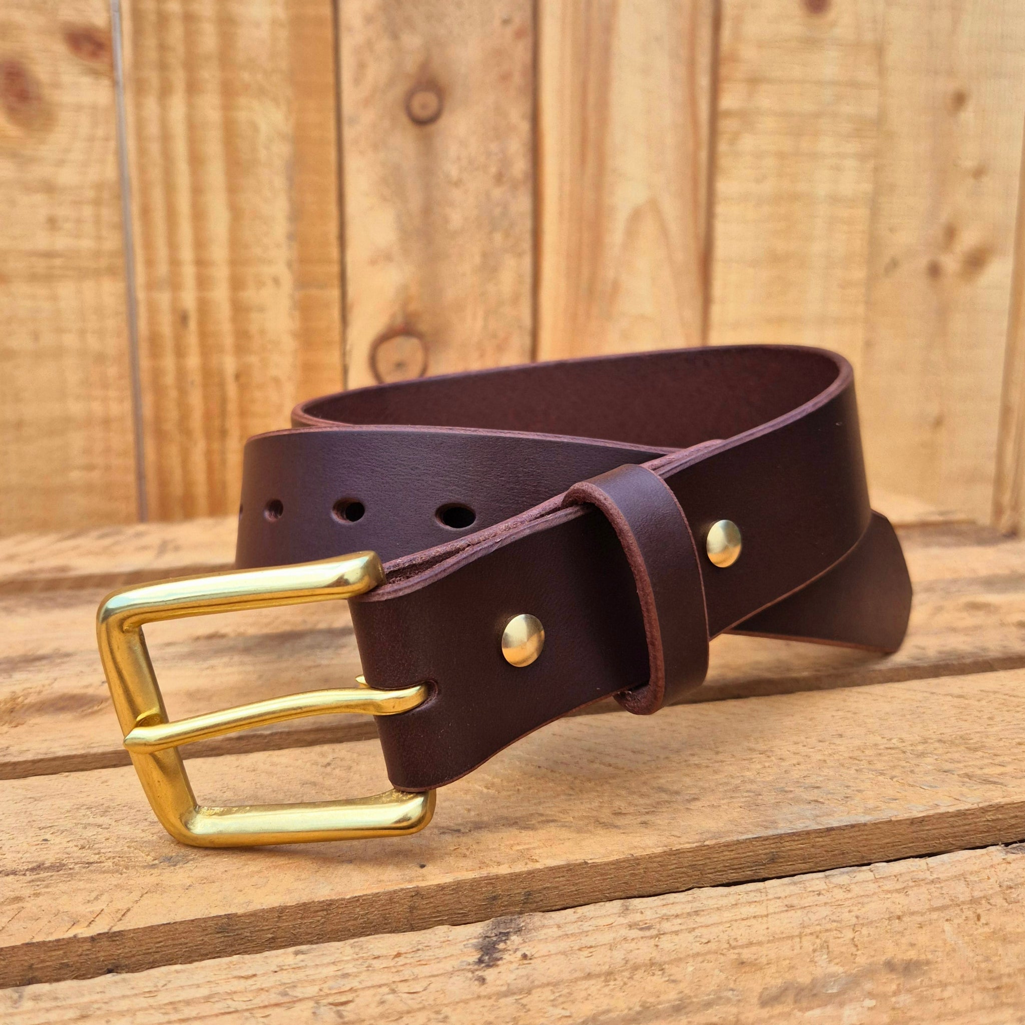 Brown  Leather Belt | Buckle Options