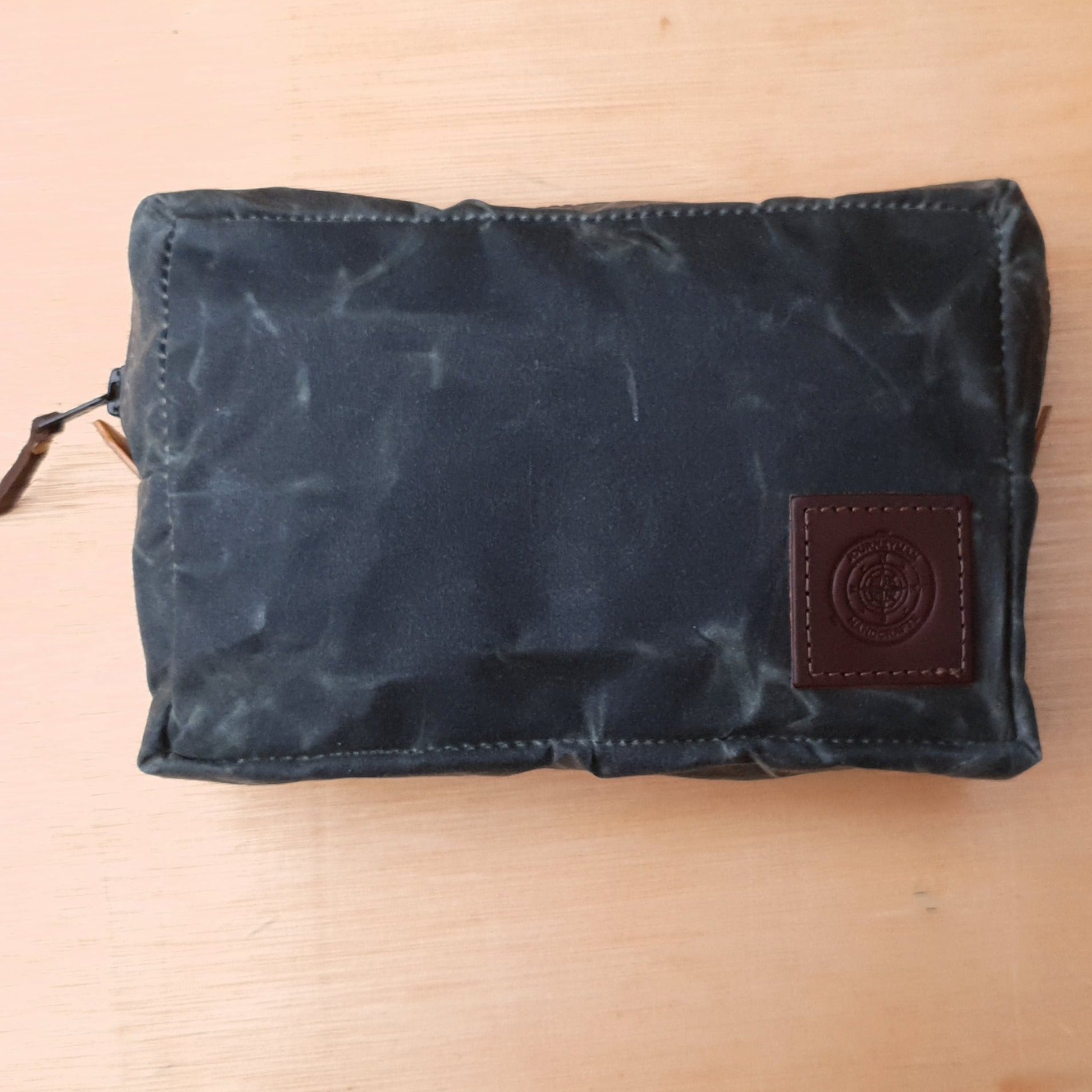 Wax canvas camping pouch