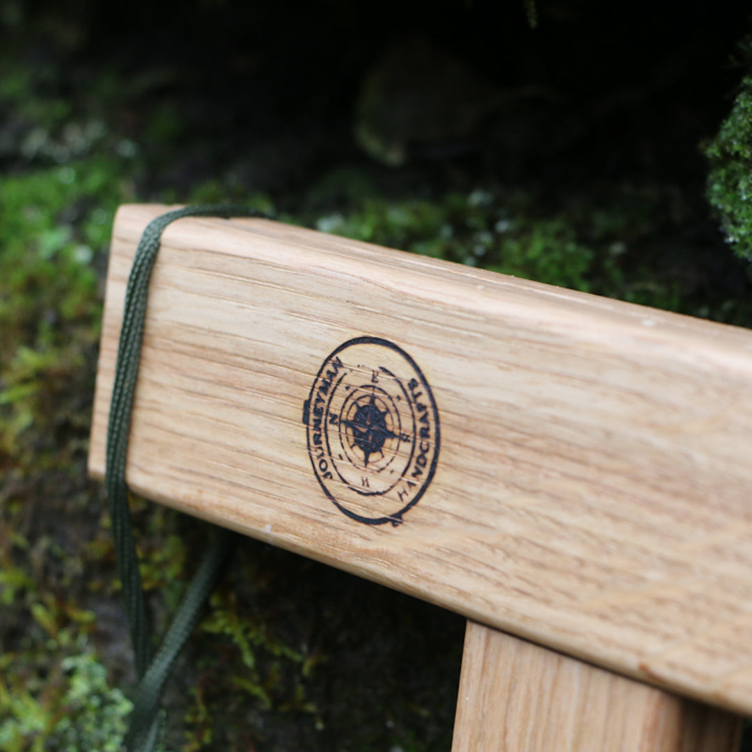 A wooden bucksaw handmade in the UK