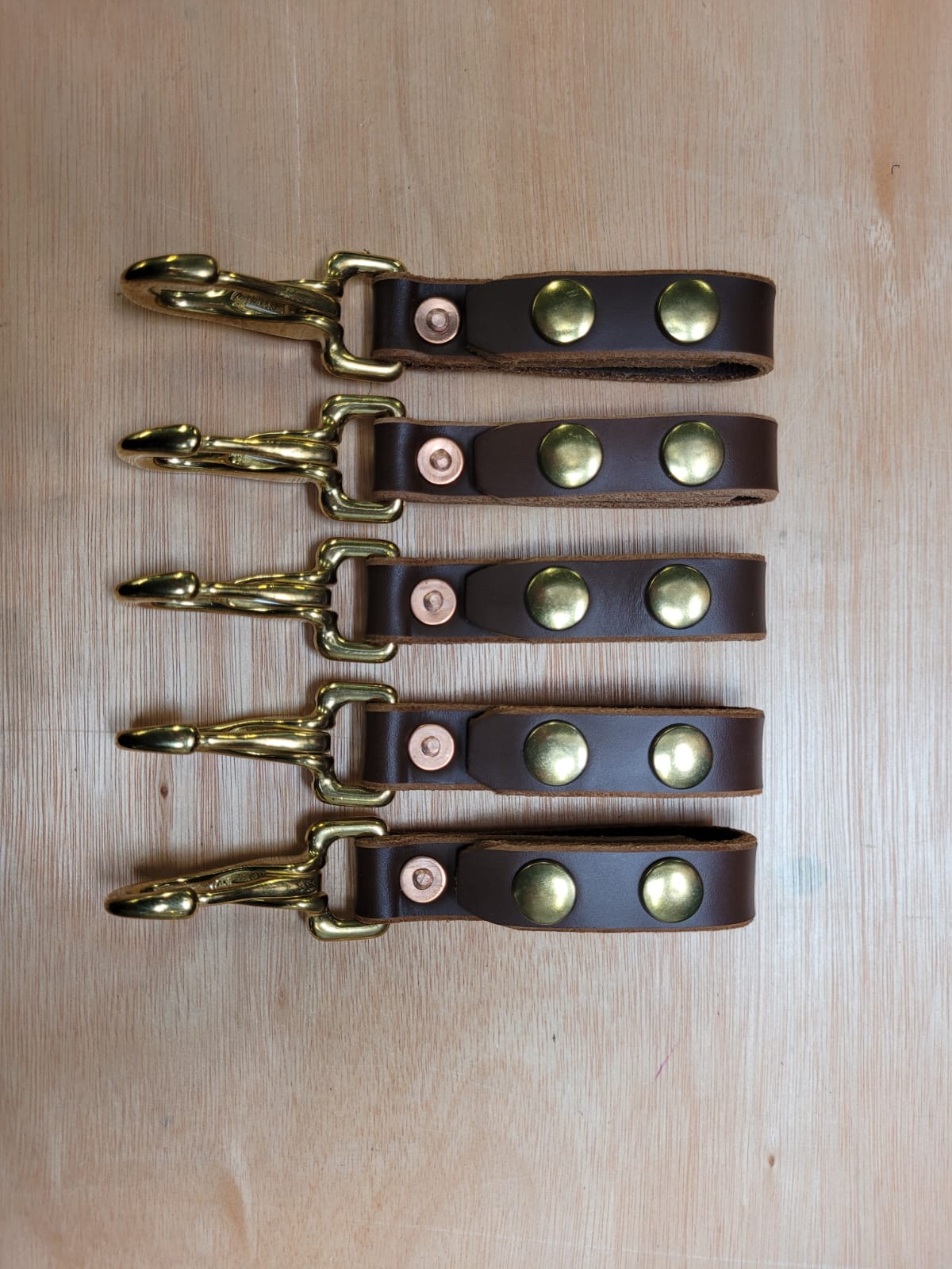 Leather key belt keepers for storing your keys safely on your belt
